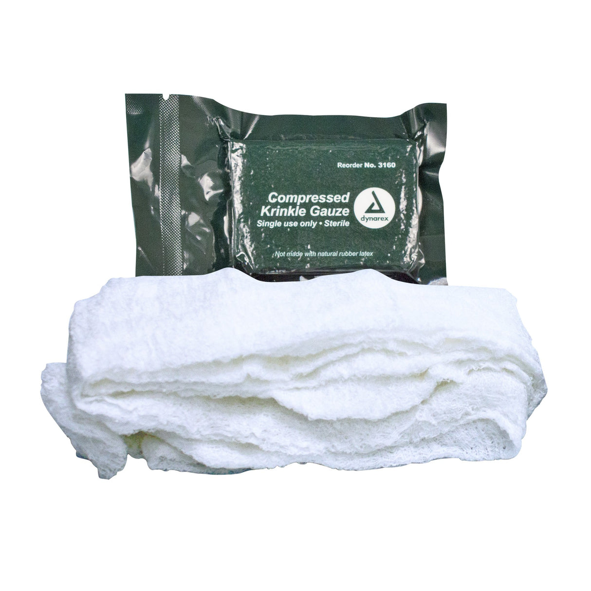 A krinkle gauze compress