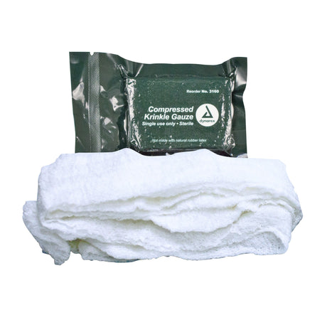 A krinkle gauze compress