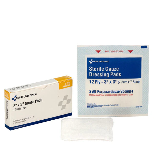 Sponge Gauze, 3"x3" 8/Box