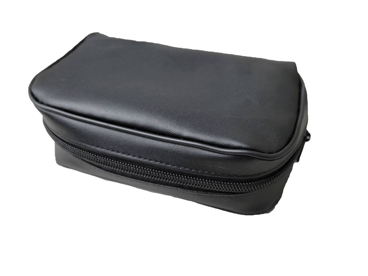 A leather case for a blood pressure kit