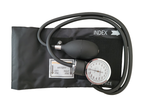 A blood pressure kit in black