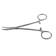 Curved hemostat scissors
