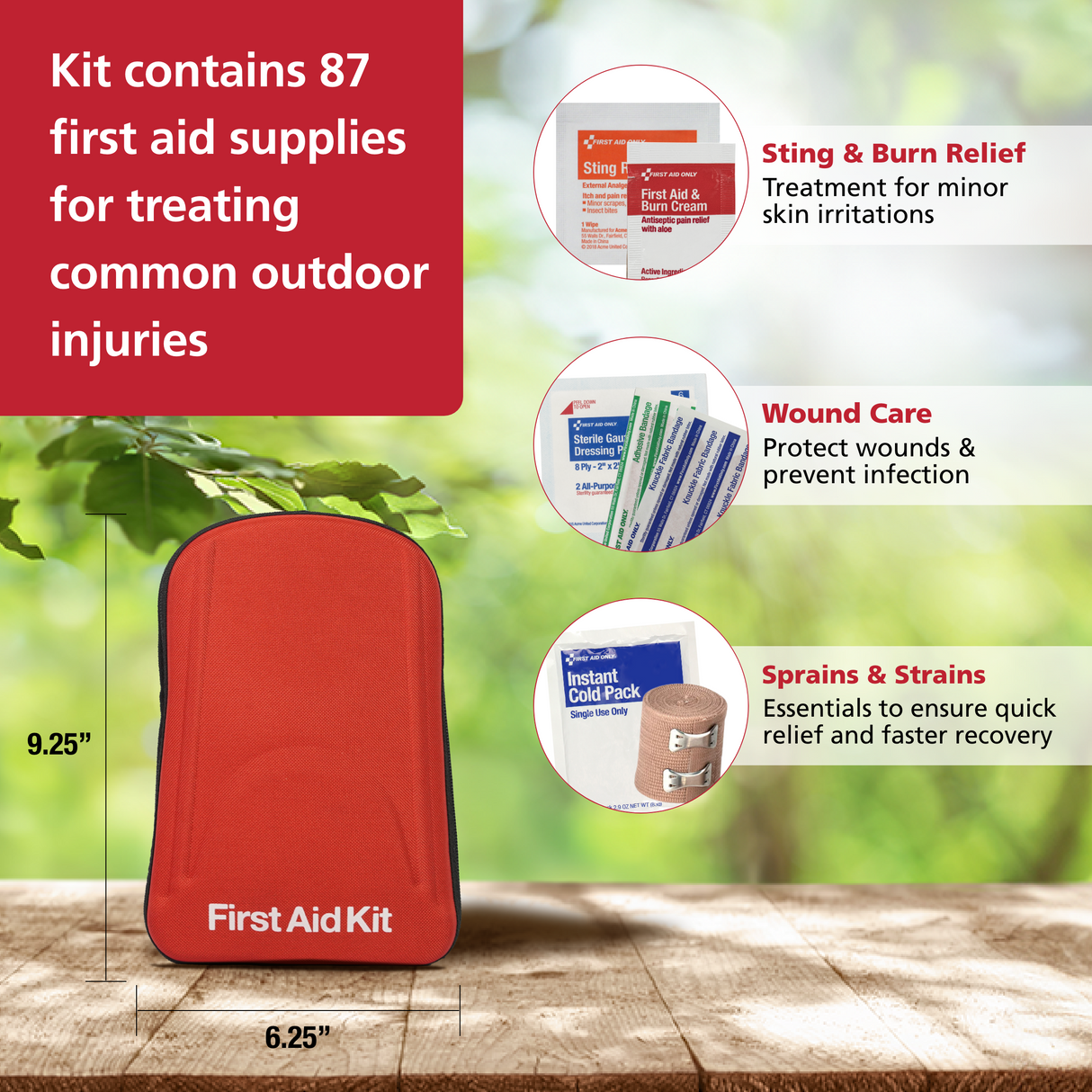 First Aid Only Pac-Kit 87 Piece Grab & Go Adventure Kit